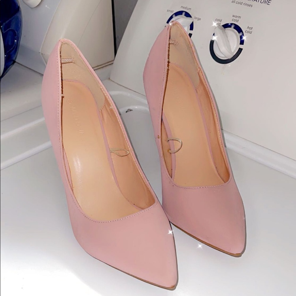 Cute light pink wild diva studded heels